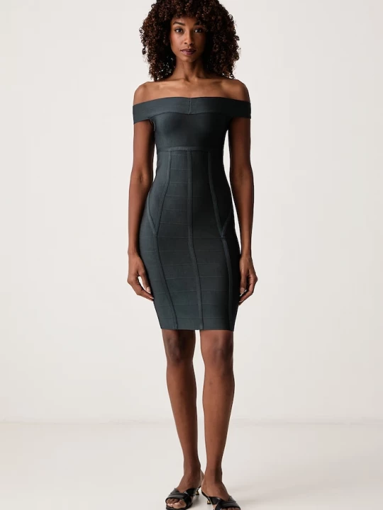 Obrázek produktu Guess bodycon šaty viskózou ELORA zelená