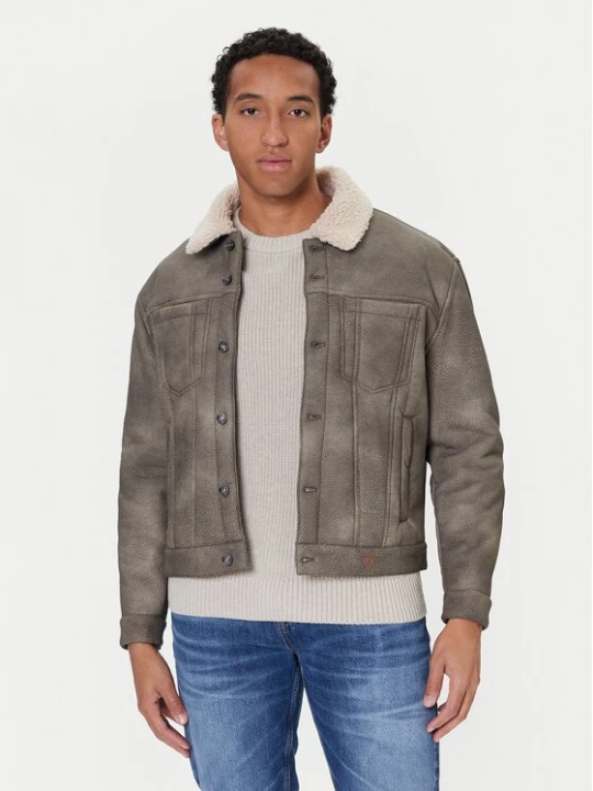Obrázek produktu Guess Bunda z imitace kůže M5BL0I W2500 Hnědá Regular Fit