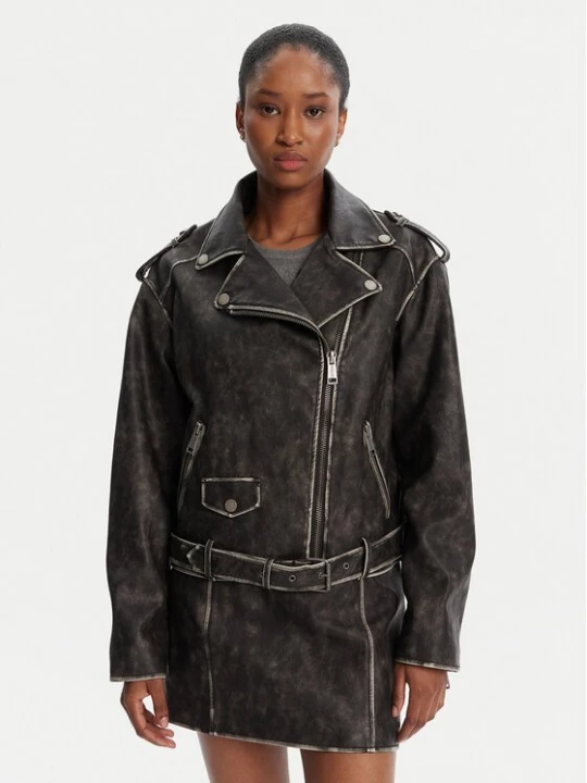 Obrázek produktu Guess Bunda z imitace kůže W5YL04 WHDI0 Šedá Regular Fit