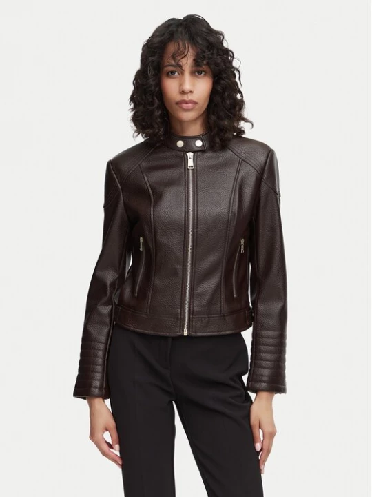 Obrázek produktu Guess Bunda z imitace kůže W6YL25 W2914 Tmavě hnědá Regular Fit