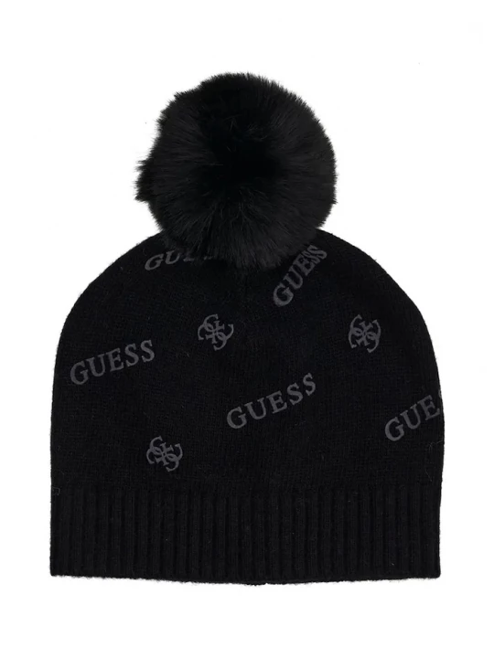 Obrázek produktu Guess čepice s bambulí dětská černá