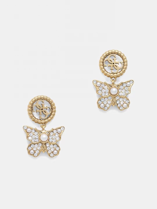 Obrázek produktu Guess dámské náušnice z nerezové oceli BORBOLETA zlatá