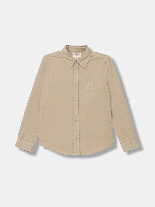 Obrázek produktu Guess Dětská bavlněná košile Guess béžová