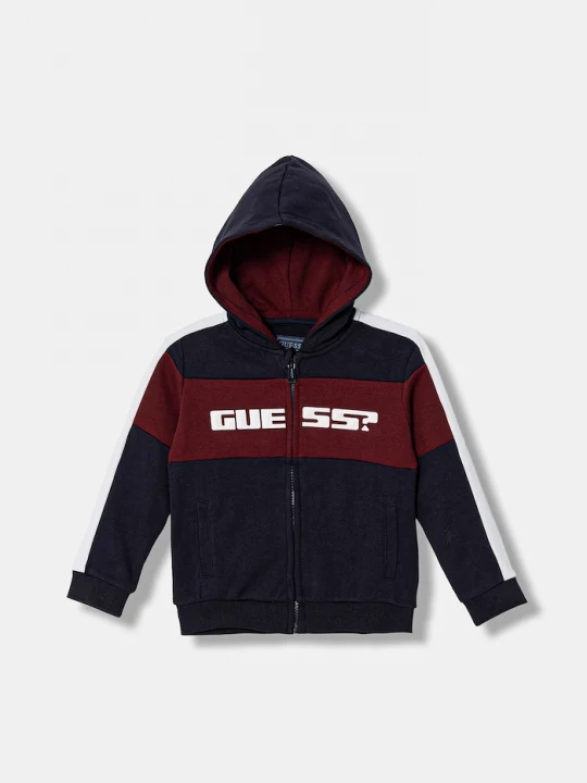 Obrázek produktu Guess Dětská bavlněná mikina Guess námořnická modř