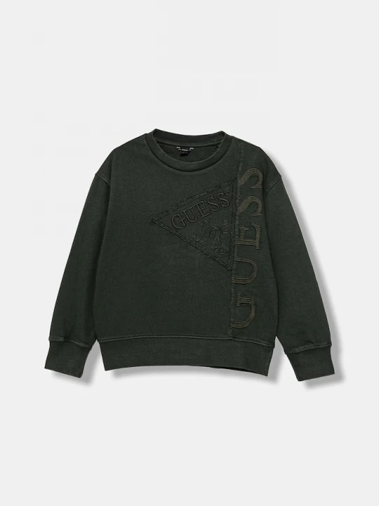 Obrázek produktu Guess Dětská bavlněná mikina Guess zelená