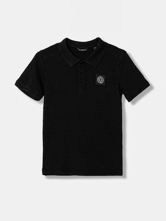 Obrázek produktu Guess Dětská bavlněná polokošile Guess černá