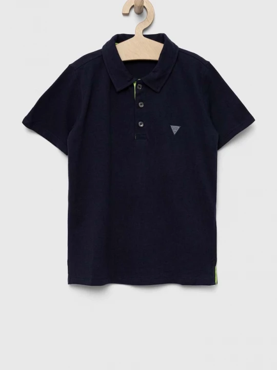 Obrázek produktu Guess Dětská bavlněná polokošile námořnická modř