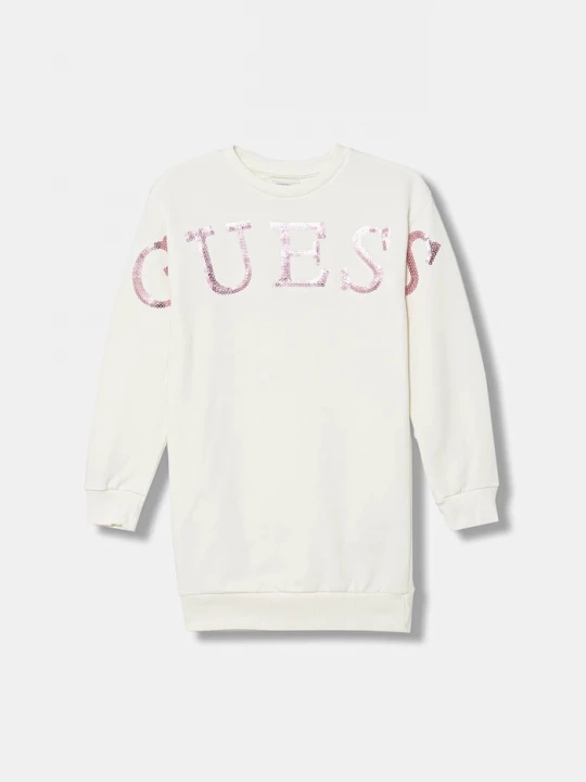 Obrázek produktu Guess Dětské bavlněné šaty Guess béžová
