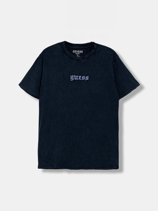 Obrázek produktu Guess Dětské bavlněné tričko Guess námořnická modř