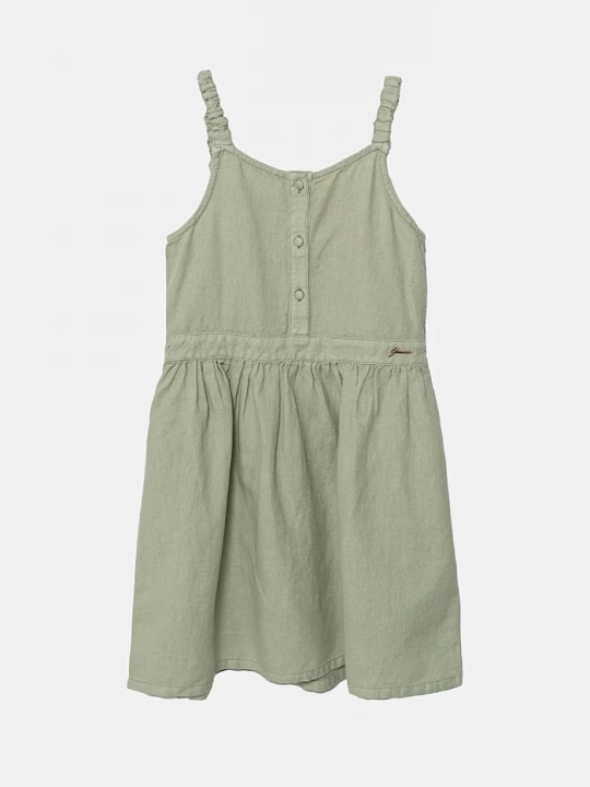 Obrázek produktu Guess Dětské šaty s příměsí lnu Guess zelená