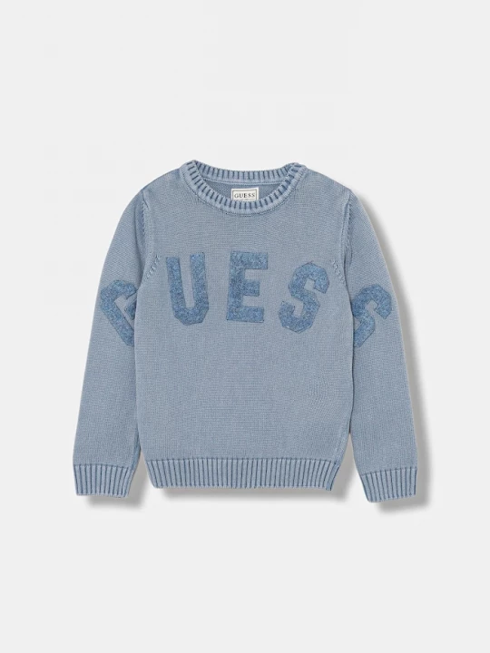 Obrázek produktu Guess Dětský bavlněný svetr Guess modrá