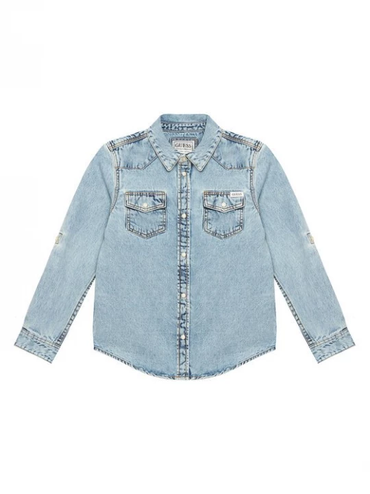 Obrázek produktu Guess džínová košile L6RH00 D4EU0 Modrá Regular Fit