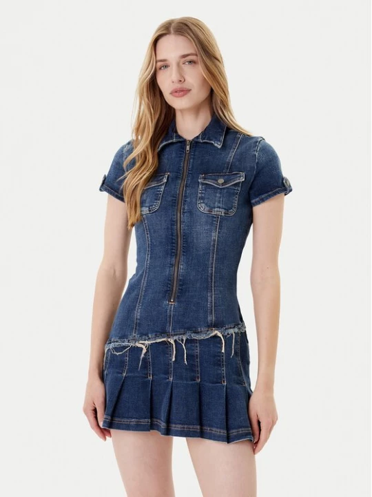 Obrázek produktu Guess Džínové šaty W5YK71 D4H1D Modrá Regular Fit