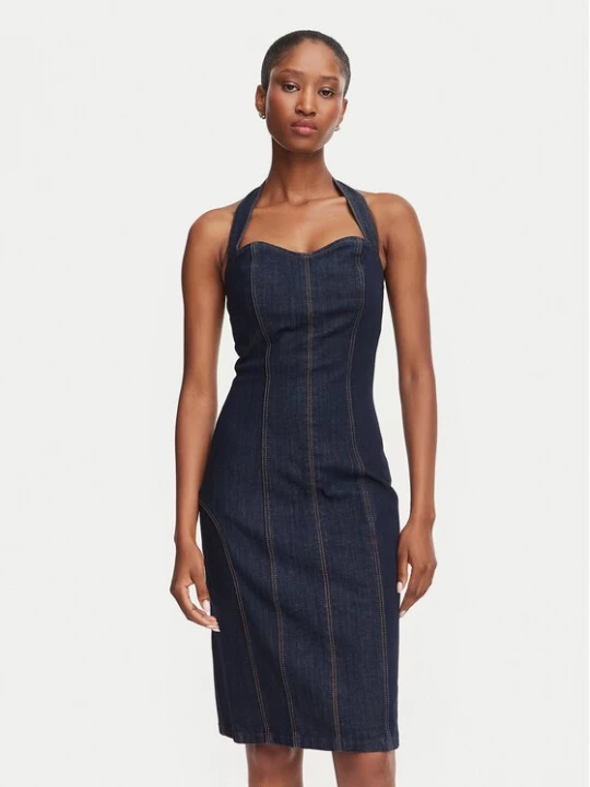 Obrázek produktu Guess Džínové šaty W6YK07 D1346 Tmavomodrá Slim Fit