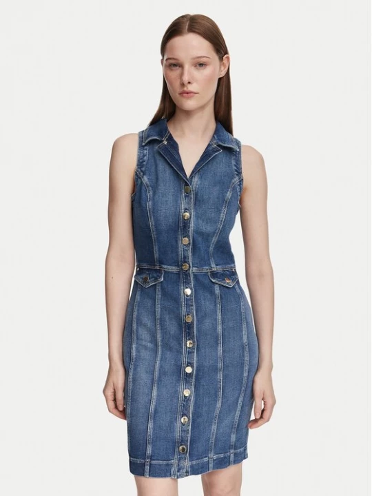 Obrázek produktu Guess Džínové šaty W6YK24 D1763 Modrá Slim Fit