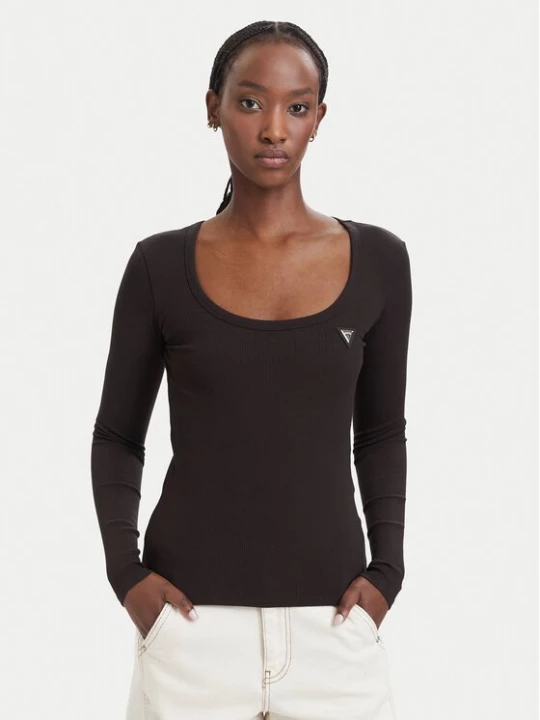 Obrázek produktu Guess Halenka V4BP07 K8RT2 Tmavě hnědá Slim Fit