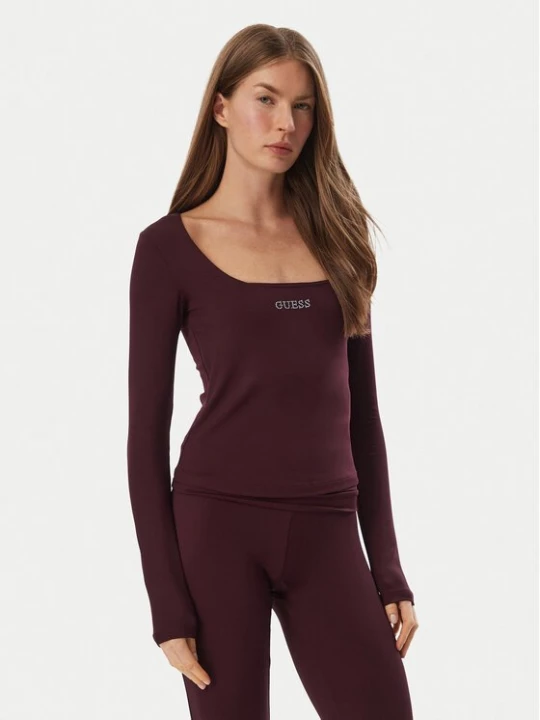 Obrázek produktu Guess Halenka V6BP05 K6318 Bordó Slim Fit