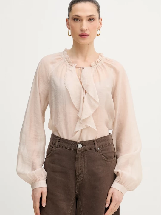 Obrázek produktu Guess halenka volánkem dámská MAELYS béžová