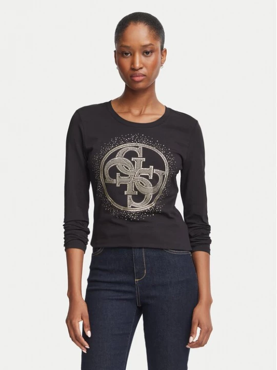 Obrázek produktu Guess Halenka W6BI58 K7388 Černá Slim Fit