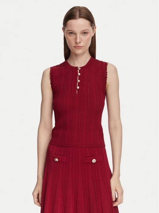 Obrázek produktu Guess Halenka W6YR24 Z0970 Bordó Slim Fit