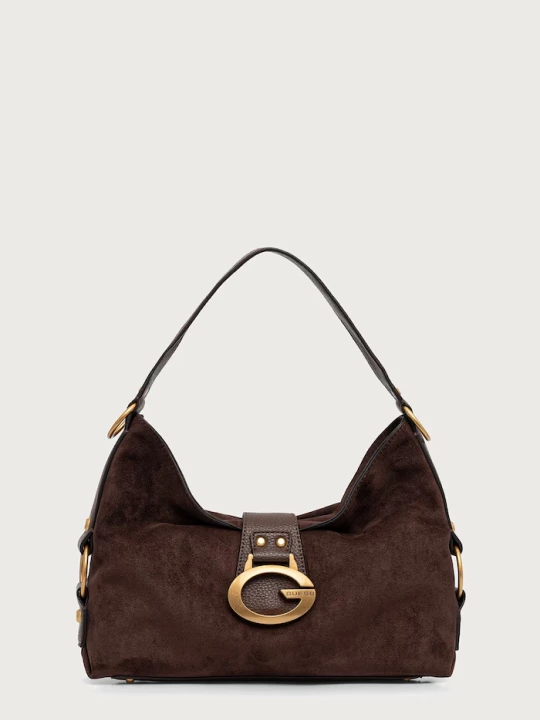 Obrázek produktu Guess hobo kabelka dámská z imitace semiše CAMDEN hnědá