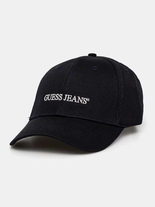 Obrázek produktu Guess Jeans Bavlněná baseballová čepice Guess Jeans námořnická modř