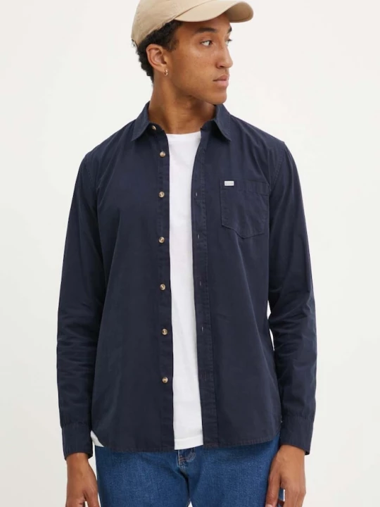 Obrázek produktu Guess Jeans Bavlněná košile Guess Jeans námořnická modř