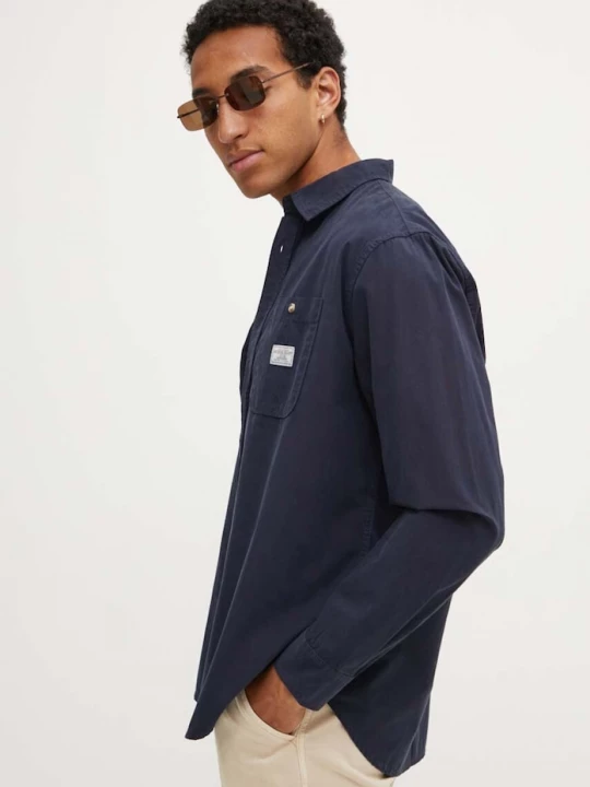 Obrázek produktu Guess Jeans Bavlněná košile Guess Jeans námořnická modř