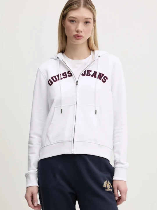 Obrázek produktu Guess Jeans Bavlněná mikina Guess Jeans bílá