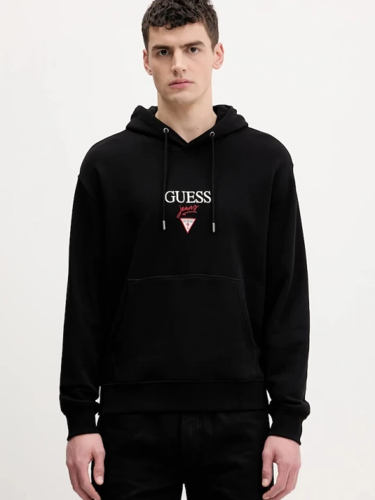 Obrázek produktu Guess Jeans Bavlněná mikina Guess Jeans černá