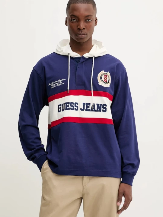 Obrázek produktu Guess Jeans Bavlněná mikina Guess Jeans modrá
