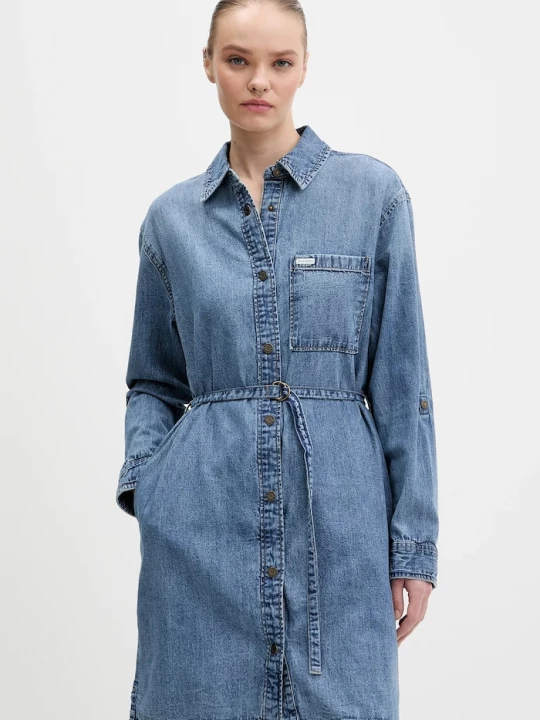 Obrázek produktu Guess Jeans Bavlněné šaty Guess Jeans modrá