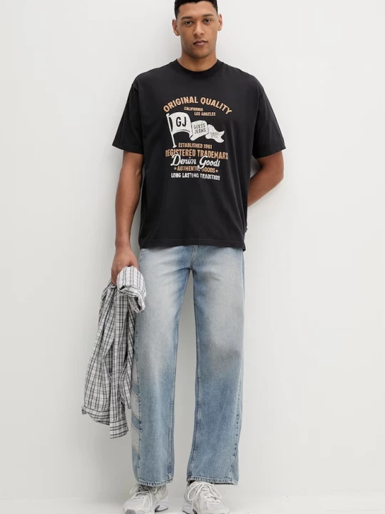 Obrázek produktu Guess Jeans Bavlněné tričko černá