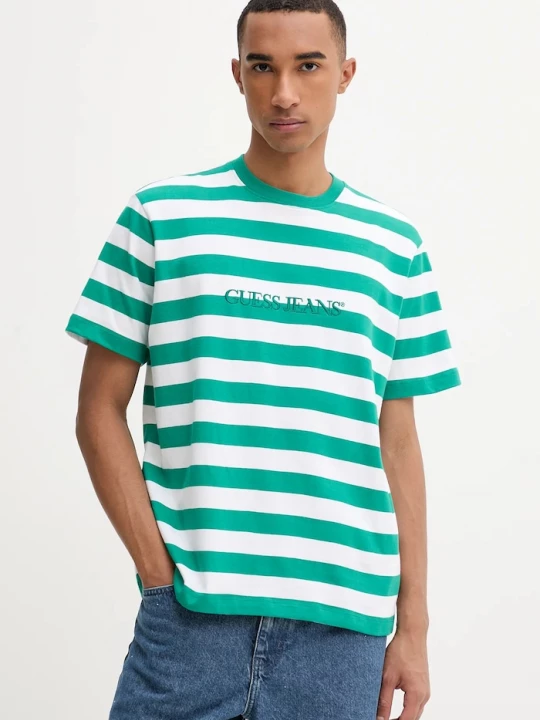 Obrázek produktu Guess Jeans Bavlněné tričko Guess Jeans zelená
