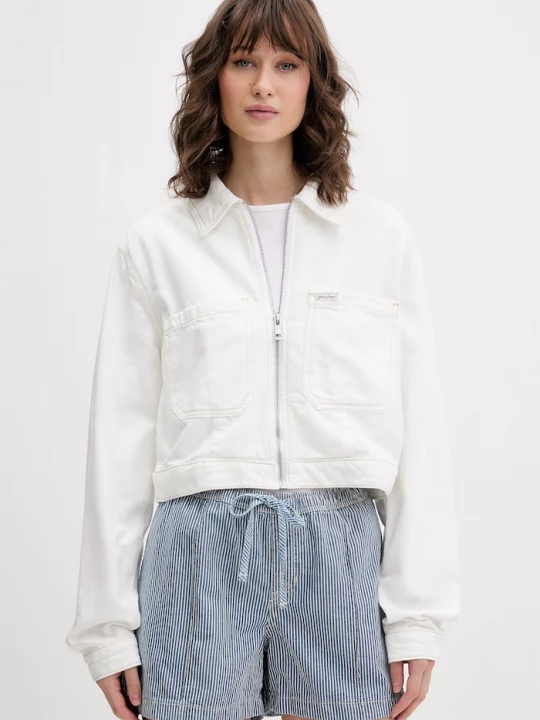 Obrázek produktu Guess Jeans džínová bunda dámská bavlnou bílá