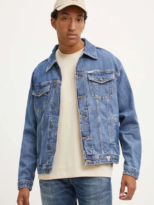 Obrázek produktu Guess Jeans Džínová bunda Guess Jeans modrá