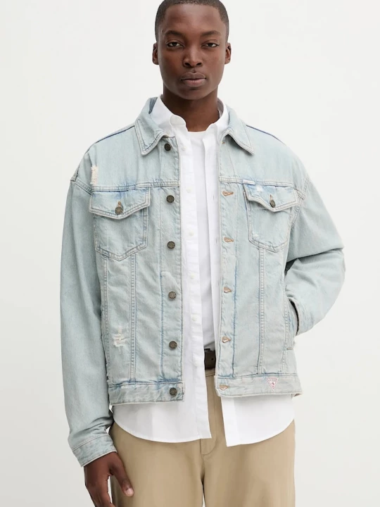 Obrázek produktu Guess Jeans Džínová bunda Guess Jeans modrá