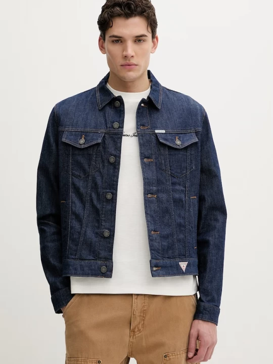 Obrázek produktu Guess Jeans Džínová bunda Guess Jeans námořnická modř