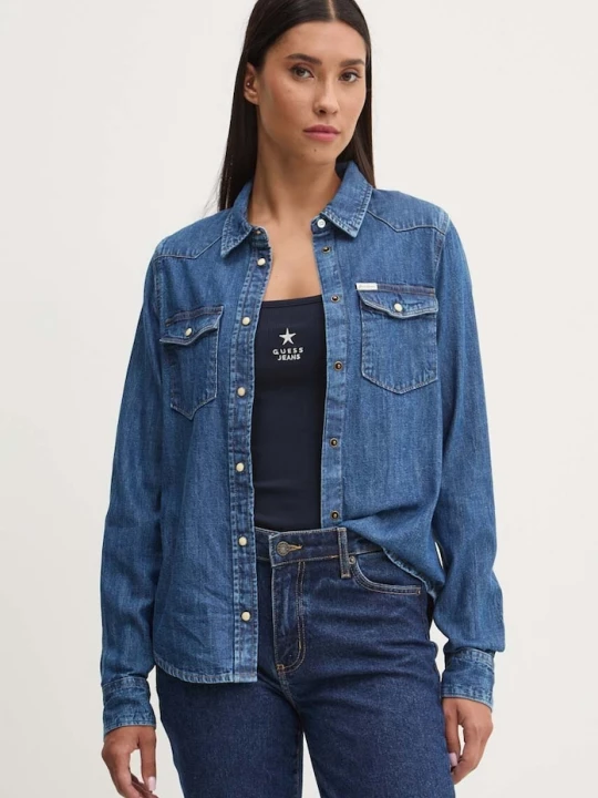 Obrázek produktu Guess Jeans Džínová košile Guess Jeans modrá