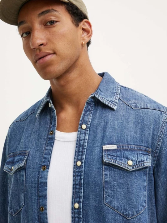 Obrázek produktu Guess Jeans Džínová košile Guess Jeans modrá