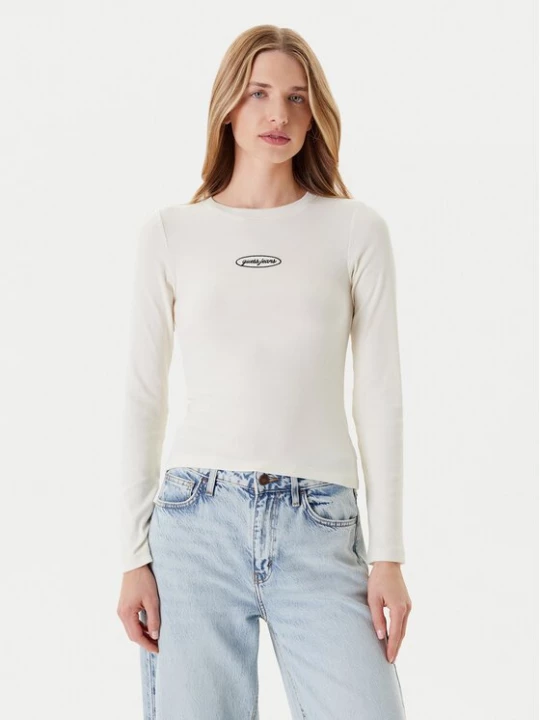 Obrázek produktu Guess Jeans Halenka W5YP38 KA0H1 Écru Slim Fit Krémová