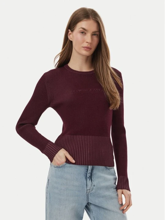 Obrázek produktu Guess Jeans Halenka W6BR04 Z1247 Bordó Slim Fit