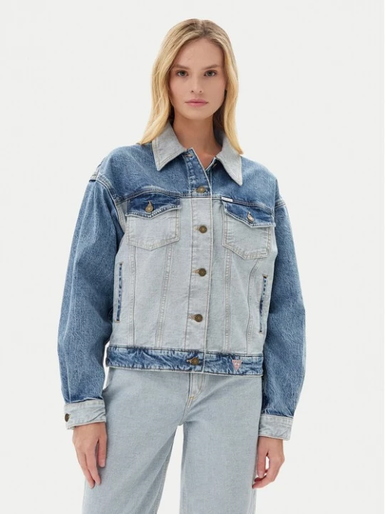 Obrázek produktu Guess Jeans Jeansová bunda W5YN56 D5M56 Modrá Regular Fit