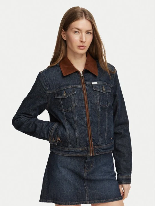 Obrázek produktu Guess Jeans Jeansová bunda W6BN02 D1811 Tmavomodrá Regular Fit