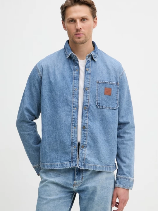 Obrázek produktu Guess Jeans košile pánská džínová modrá