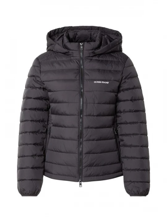 Obrázek produktu GUESS JEANS Přechodná bunda černá / bílá