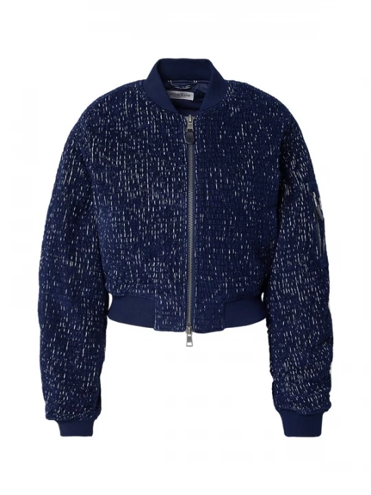 Obrázek produktu GUESS JEANS Přechodná bunda tmavě modrá / bílá