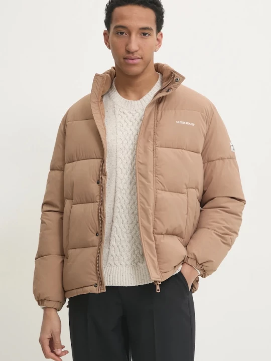 Obrázek produktu Guess Jeans prošívaná bunda pánská béžová