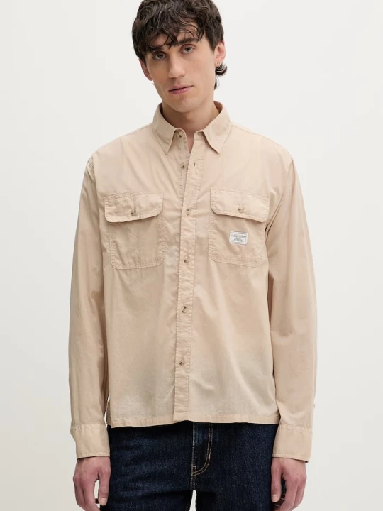 Obrázek produktu Guess Jeans safari košile pánská bavlněná béžová