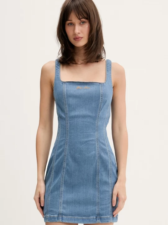 Obrázek produktu Guess Jeans šaty s lyocellem modrá